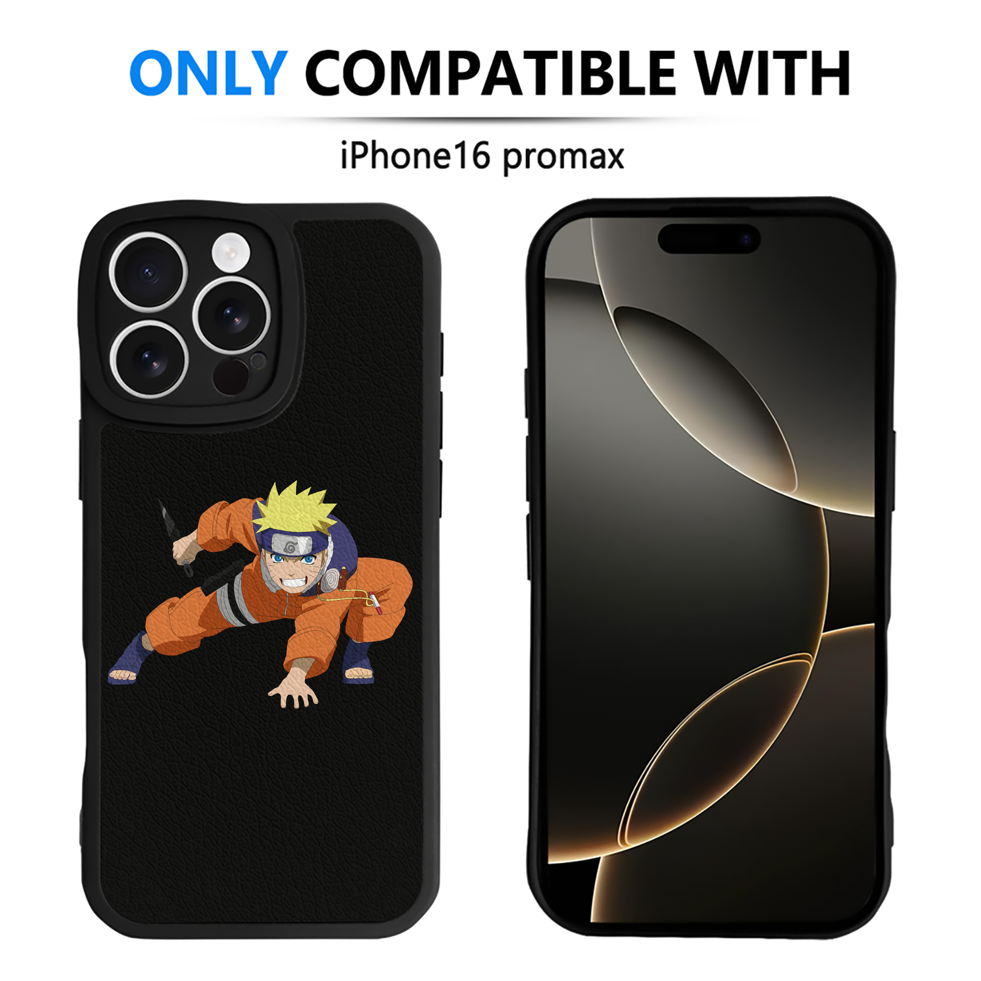 （画像用） NARUTO -ナルト- うずまき ナルト Uzumaki Naruto 【iPhone 16シリーズ対応】シリコンスマホケース（レザー調） 材質：シリコン